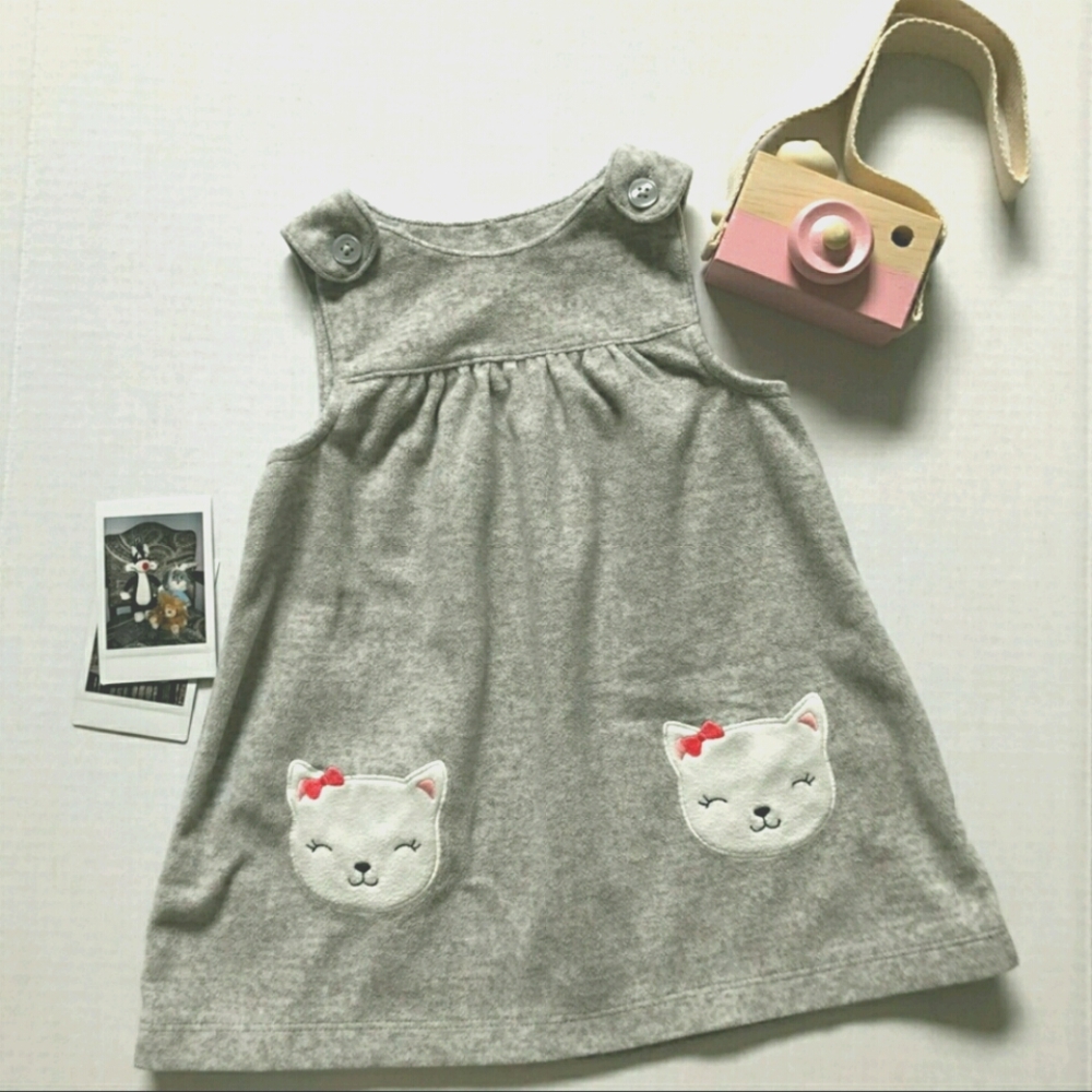 😺💕Carter's SOFT fleece jumper w/cutest kittens!